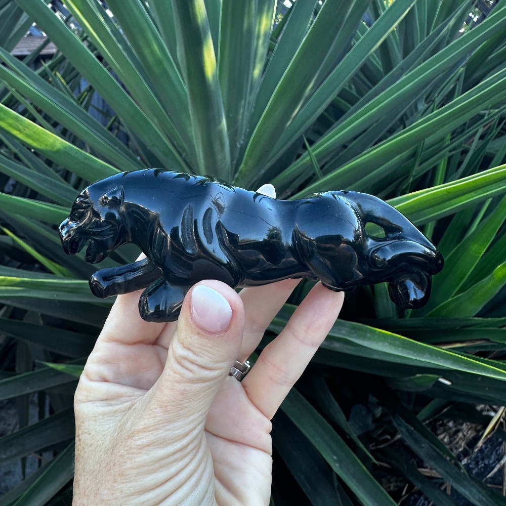 Black Obsidian Panther / Tiger Crystal